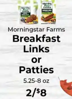 Sunset Foods Morningstar Farms Breakfast Links or Patties offer
