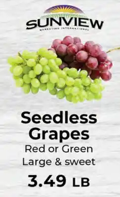 Sunset Foods Seedless Grapes offer