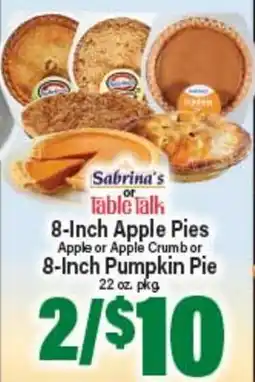 Angelo Caputo's Fresh Market Sabrina's or Table Talk 8-Inch Apple Pies Apple or Apple Crumb or 8-Inch Pumpkin Pie offer