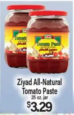 Angelo Caputo's Fresh Market Ziyad All-Natural Tomato Paste offer