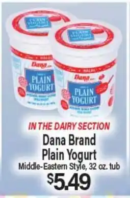 Angelo Caputo's Fresh Market Dana Brand Plain Yogurt offer