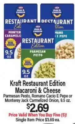 Angelo Caputo's Fresh Market Kraft Restaurant Edition Macaroni & Cheese offer
