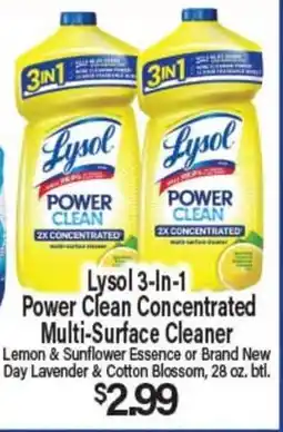 Angelo Caputo's Fresh Market Lysol 3-In-1 Power Clean Concentrated Multi-Surface Cleaner offer