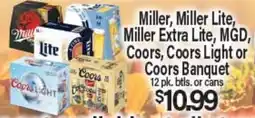 Angelo Caputo's Fresh Market Miller, Miller Lite, Miller Extra Lite, MGD, Coors, Coors Light or Coors Banquet offer
