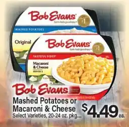 Angelo Caputo's Fresh Market Bob Evans Mashed Potatoes or Macaroni & Cheese offer