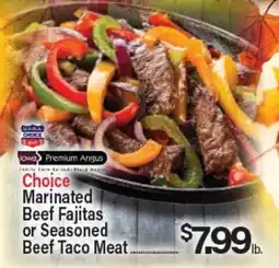 Angelo Caputo's Fresh Market Choice Marinated Beef Fajitas or Seasoned Beef Taco Meat offer