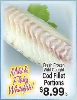 Angelo Caputo's Fresh Market Fresh Frozen Wild Caught Cod Fillet Portions offer