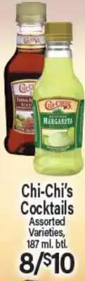 Angelo Caputo's Fresh Market Chi-Chi's Cocktails offer