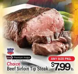 Angelo Caputo's Fresh Market Choice Beef Sirloin Tip Steak offer