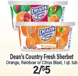 Angelo Caputo's Fresh Market Dean's Country Fresh Sherbet offer