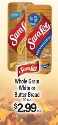Angelo Caputo's Fresh Market Sara Lee Whole Grain White or Butter Bread offer