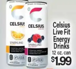 Angelo Caputo's Fresh Market Celsius Live Fit Energy Drinks offer