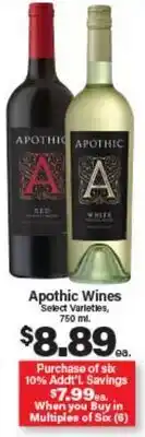 Angelo Caputo's Fresh Market Apothic Wines offer