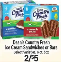 Angelo Caputo's Fresh Market Dean's Country Fresh Ice Cream Sandwiches or Bars offer