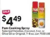 Stop&Shop Pam Cooking Spray offer