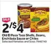 Stop&Shop Old El Paso Taco Shells, Beans, Enchilada Sauce or Chiles offer