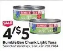 Stop&Shop Bumble Bee Chunk Light Tuna offer