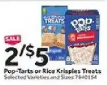 Stop&Shop Pop-Tarts or Rice Krispies Treats offer