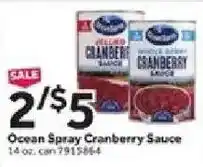 Stop&Shop Ocean Spray Cranberry Sauce offer