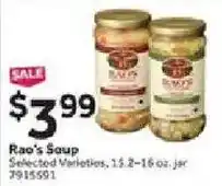 Stop&Shop Rao's Soup offer