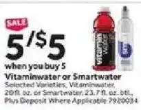 Stop&Shop Vitaminwater or Smartwater offer