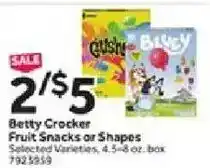Stop&Shop Betty Crocker Fruit Snacks or Shapes offer