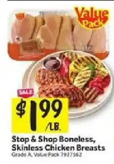 Stop&Shop Stop & Shop Boneless, Skinless Chicken Breasts offer