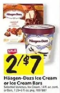 Stop&Shop Häagen-Dazs Ice Cream or Ice Cream Bars offer