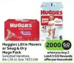 Stop&Shop Huggies Little Movers or Snug & Dry offer