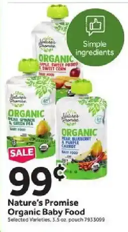 Stop&Shop Nature's Promise Organic Baby Food offer