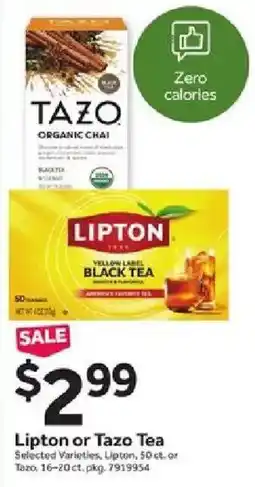 Stop&Shop Lipton or Tazo Tea offer