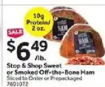 Stop&Shop Stop & Shop Sweet or Smoked Off-the-Bone Ham offer