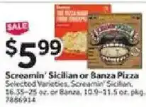 Stop&Shop Screammin' Sicilian or Banza Pizza offer