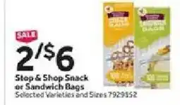 Stop&Shop Stop & Shop Snack or Sandwich Bags offer