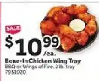 Stop&Shop Bone-In Chicken Wing Tray offer