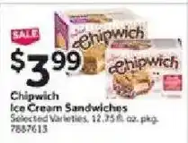 Stop&Shop Chipwich Ice Cream Sandwiches offer