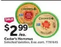 Stop&Shop Cedar's Hommus offer
