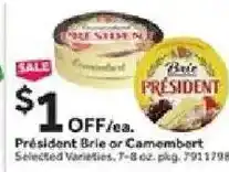 Stop&Shop President Brie or Camembert offer