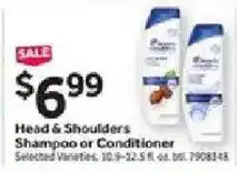 Stop&Shop Head & Shoulders Shampoo or Conditioner offer