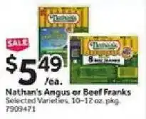 Stop&Shop Nathan's Angus or Beef Franks offer