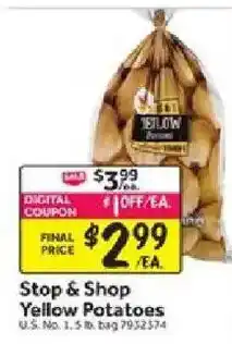 Stop&Shop Stop & Shop Yellow Potatoes offer