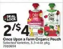 Stop&Shop Once Upon a Farm Organic Pouch offer