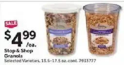 Stop&Shop Stop & Shop Granola offer