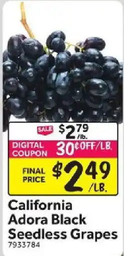 Stop&Shop California Adora Black Seedless Grapes offer