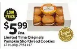 Stop&Shop Limited Time Originals Pumpkin Shortbread Cookies offer