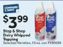 Stop&Shop Stop & Shop Dairy Whipped Topping offer
