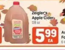 Tony’s Fresh Market Zeigler's Apple Cider offer