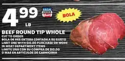 Sedano's Beef round tip whole offer