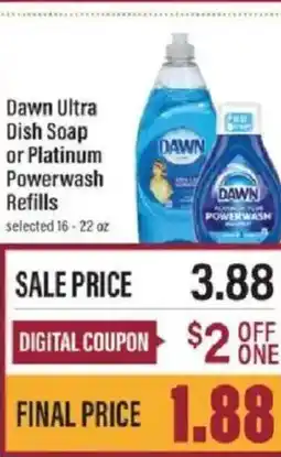 Lowes Foods Dawn Ultra Dish Soap or Platinum Powerwash Refills offer