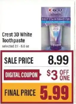 Lowes Foods Crest 3D White Toothpaste offer